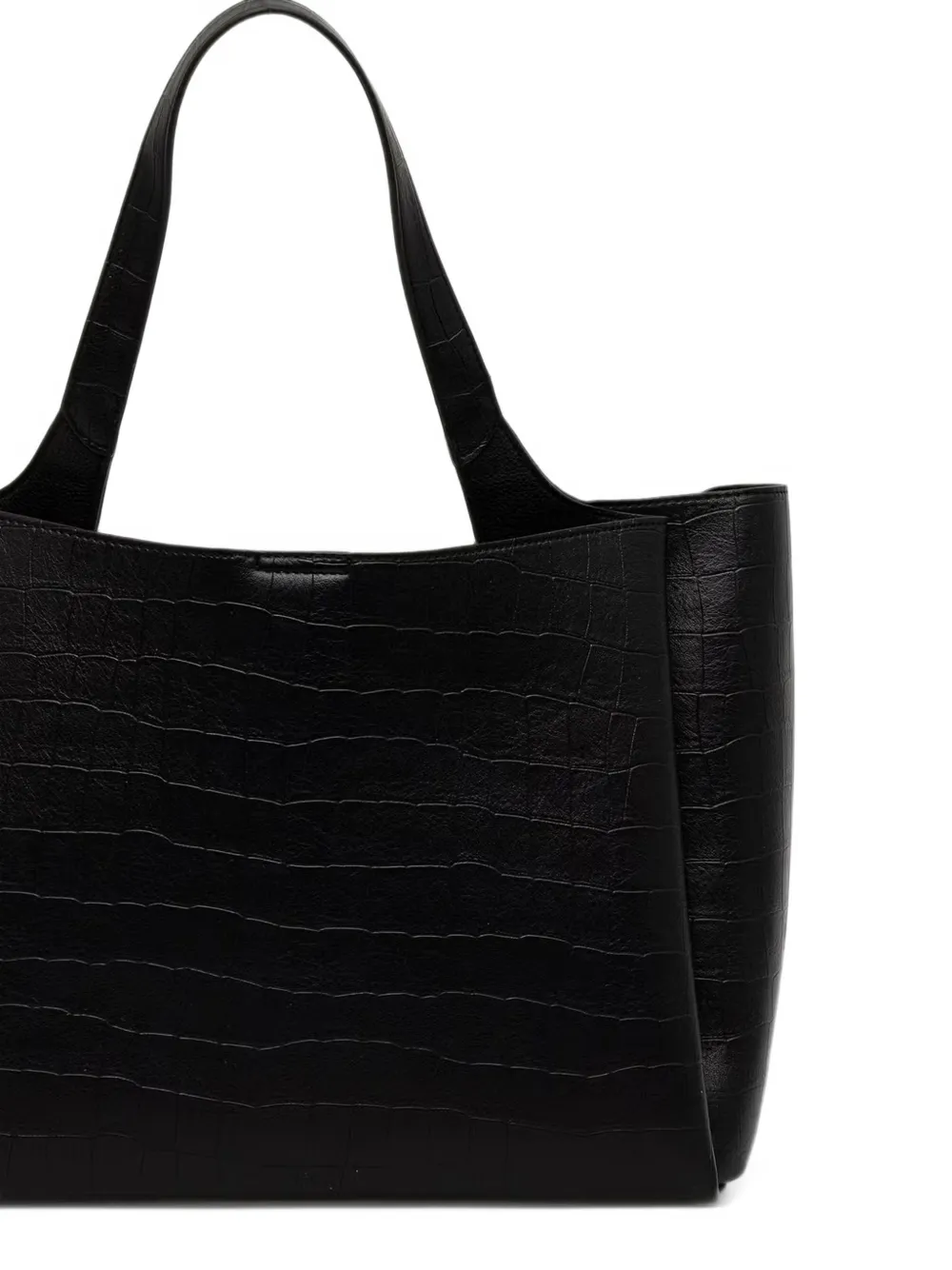 DKNY croc-effect tote bag Zwart