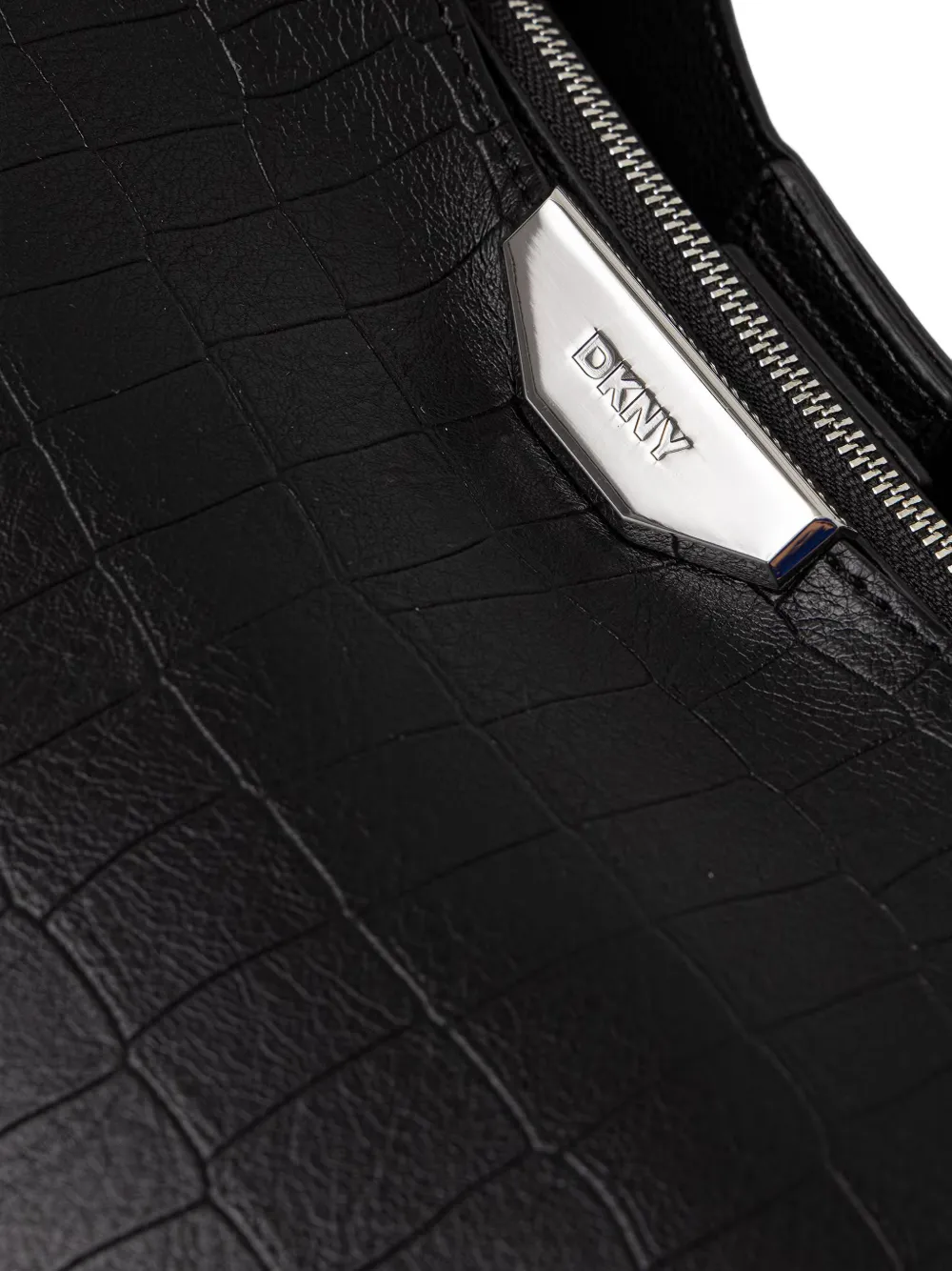 DKNY croc-effect tote bag Zwart