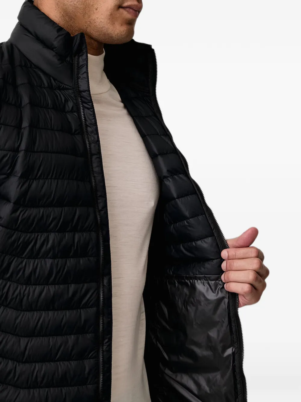 Columbia Sportswear Powder Pass gewatteerd jack met logo-print Zwart