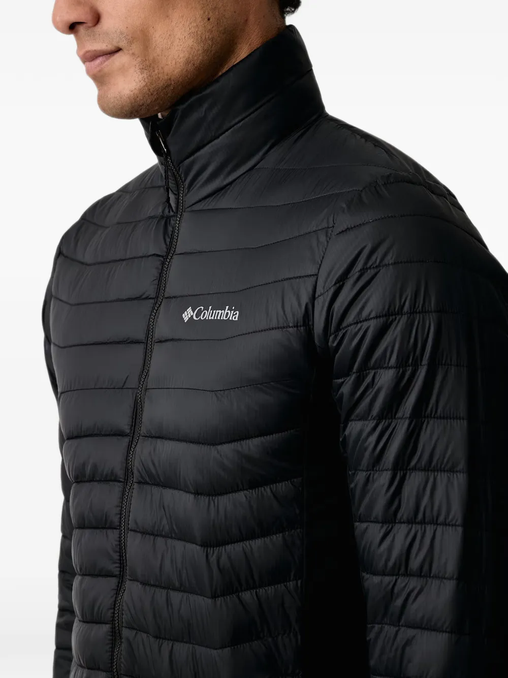 Columbia Sportswear Powder Pass gewatteerd jack met logo-print Zwart