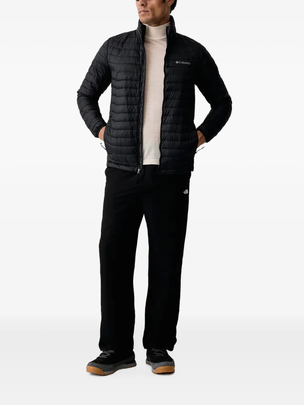 Columbia Sportswear Powder Pass gewatteerd jack met logo-print Zwart