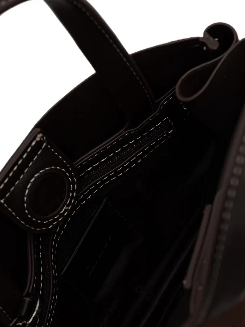 DKNY Leren schoudertas met franje afwerking Bruin