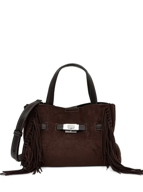 DKNY fringe-trimmed leather shoulder bag