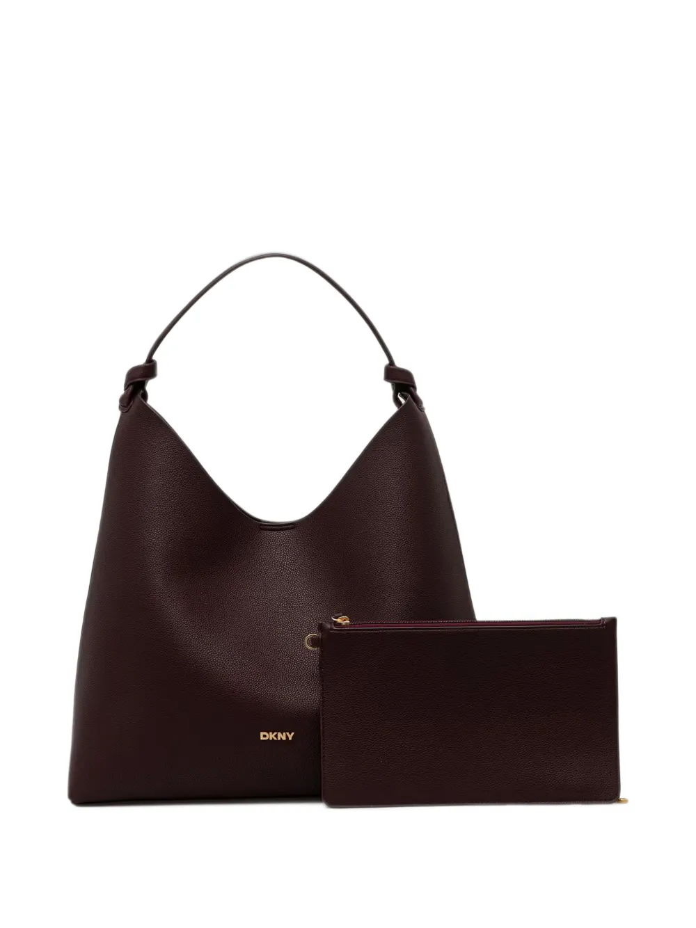 DKNY Bewerkte schoudertas met logo-plakkaat Rood