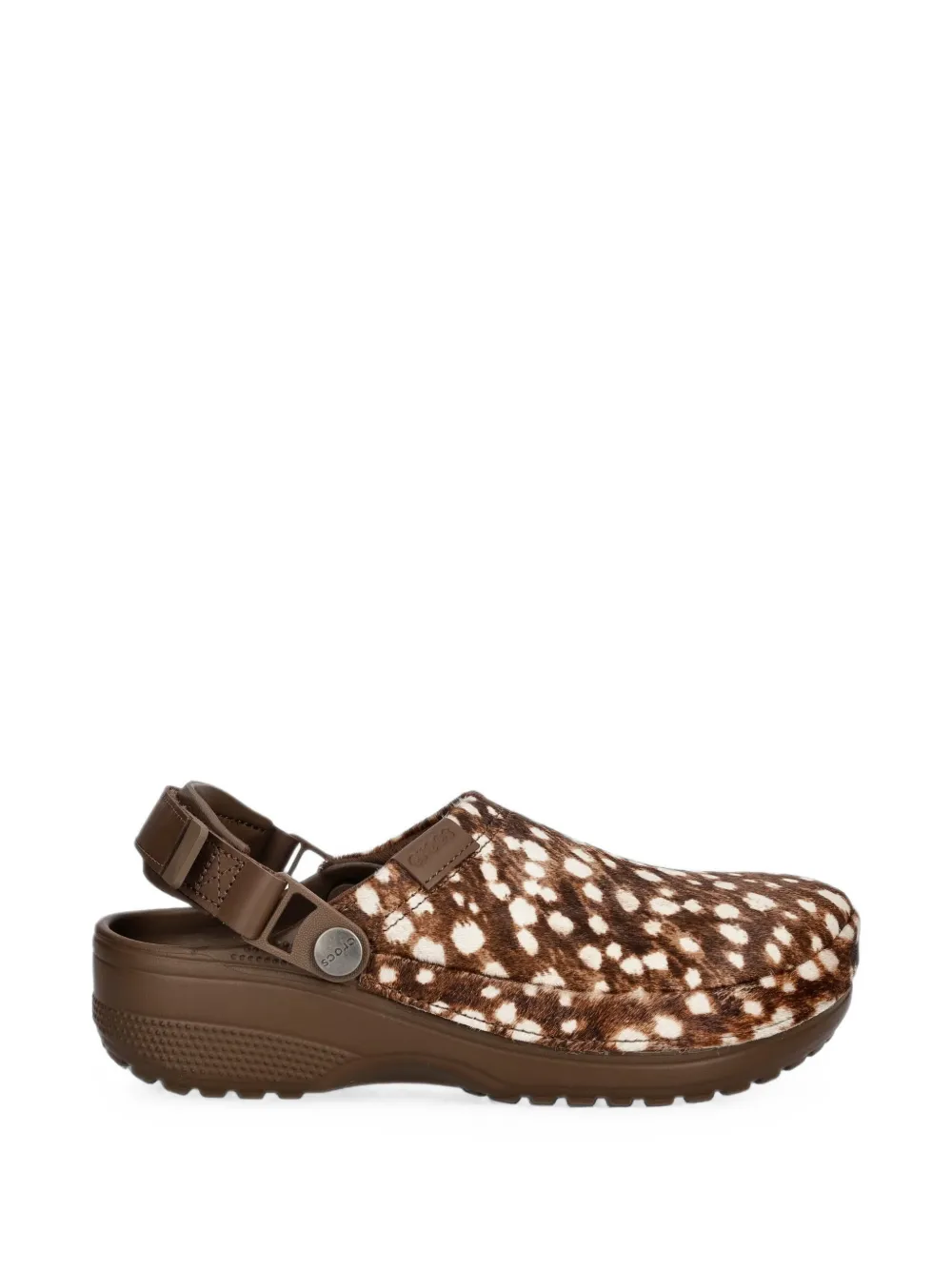 Crocs fawn-print touch-strap slides