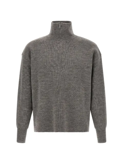 Ma'ry'ya half-zip dropped-shoulder sweater