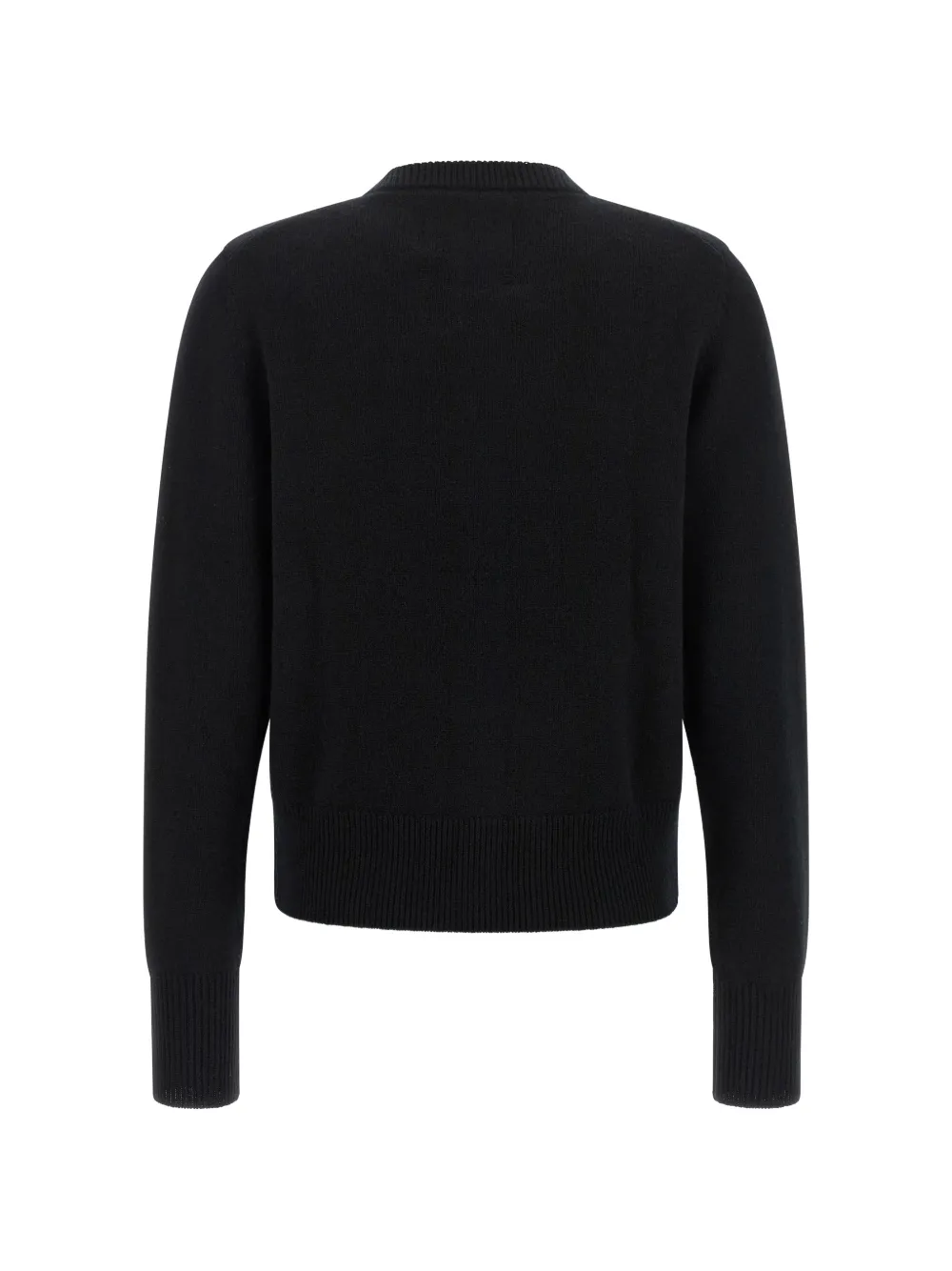 extreme cashmere n°435 Little Lamb vest met geribbelde afwerking Zwart