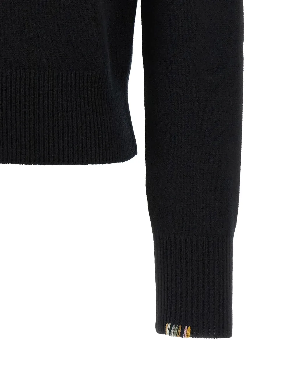 extreme cashmere n°435 Little Lamb vest met geribbelde afwerking Zwart