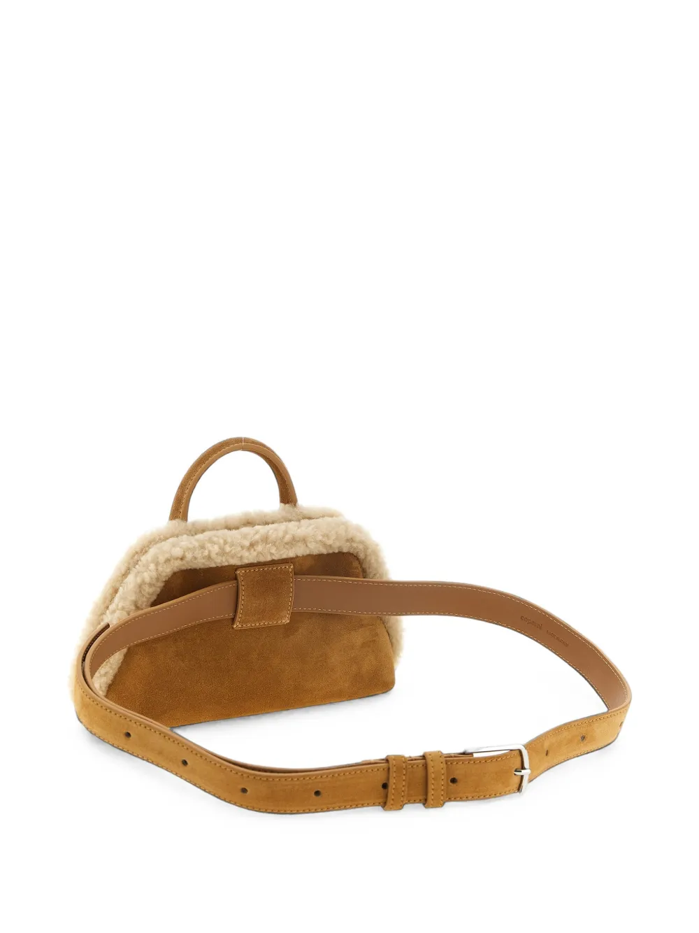Coperni Duffle heuptas met lammy afwerking Bruin