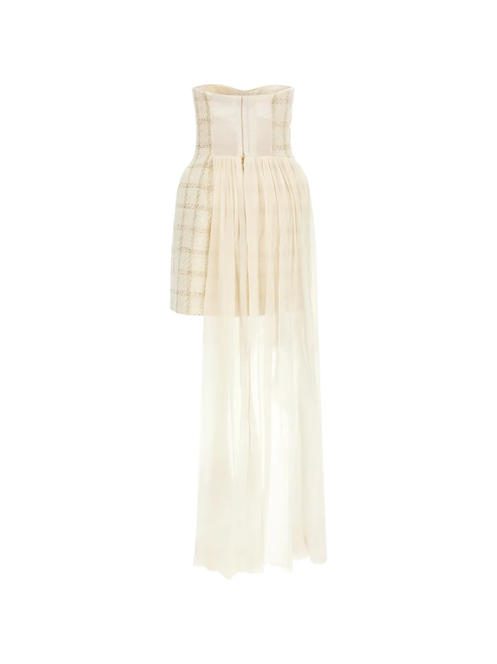 Elisabetta Franchi tweed mini dress Beige