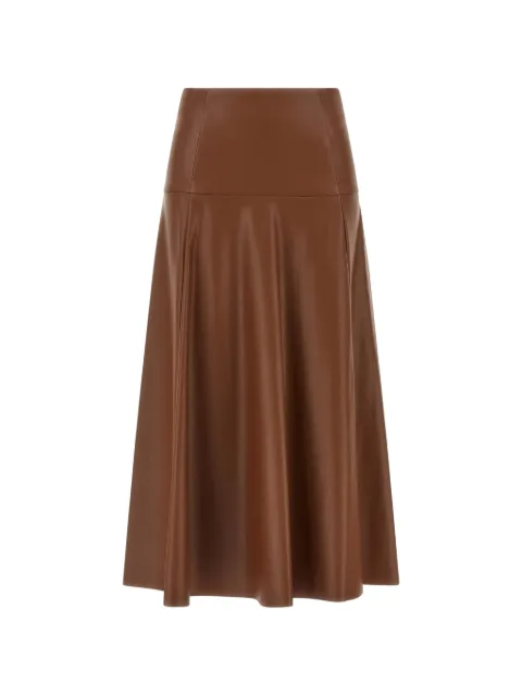Nude flared panelled skirt