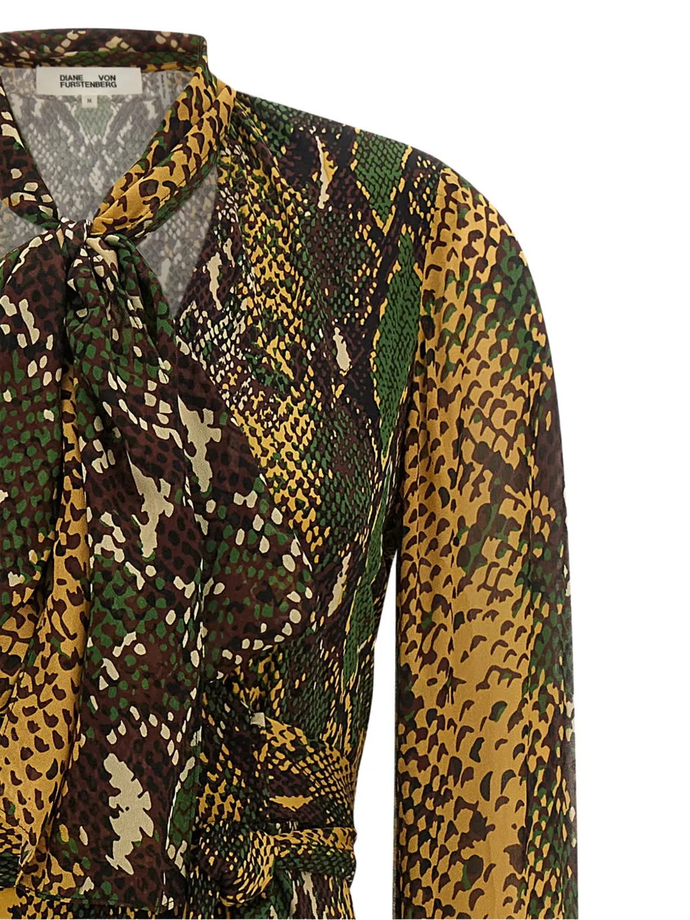 DVF Diane von Furstenberg Lucia jumpsuit met python-print Geel