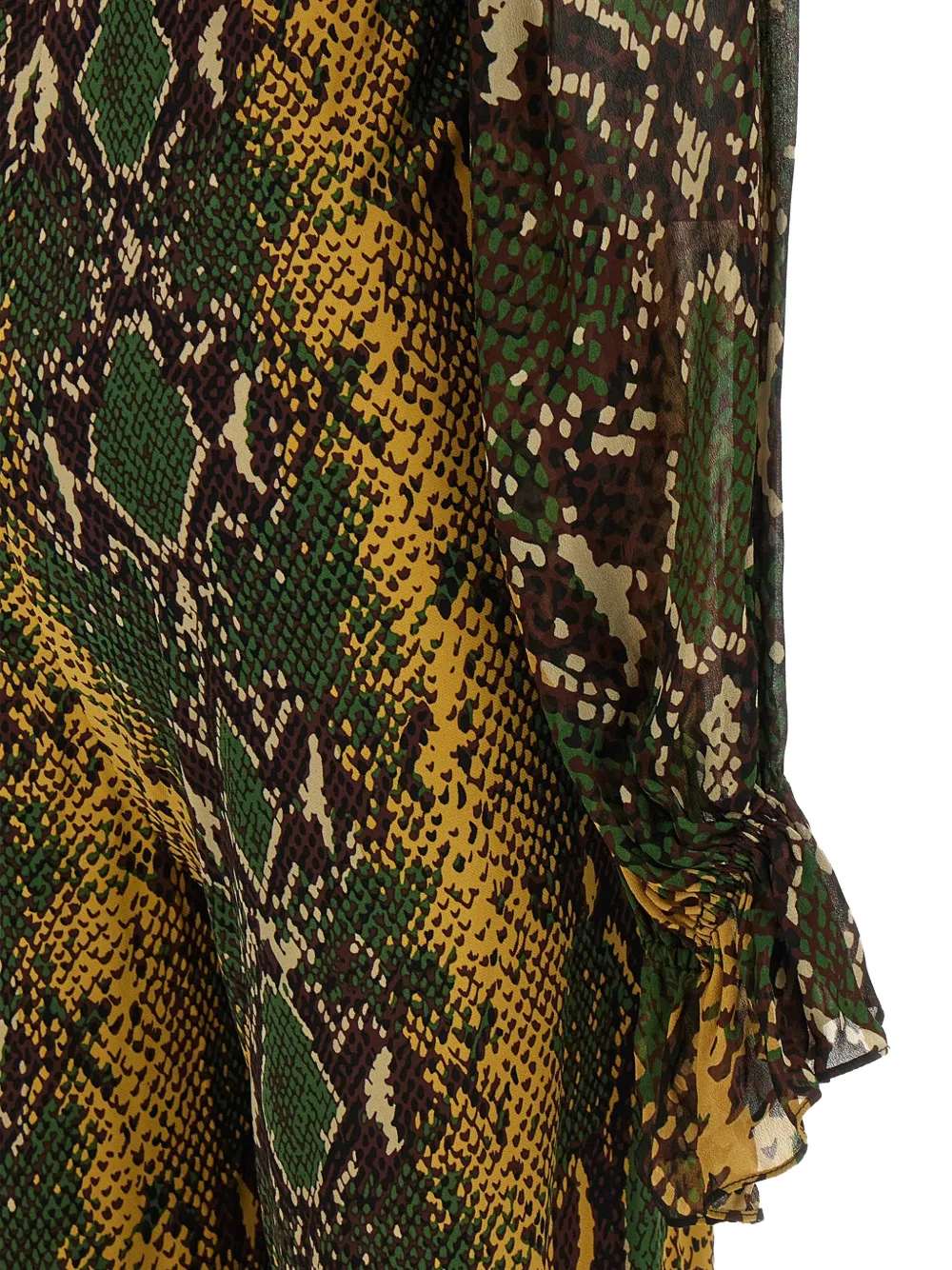 DVF Diane von Furstenberg Lucia jumpsuit met python-print Geel