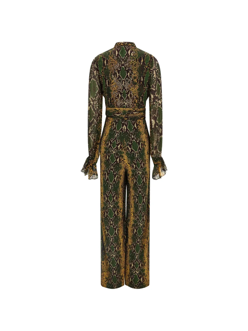 DVF Diane von Furstenberg Lucia jumpsuit met python-print Geel