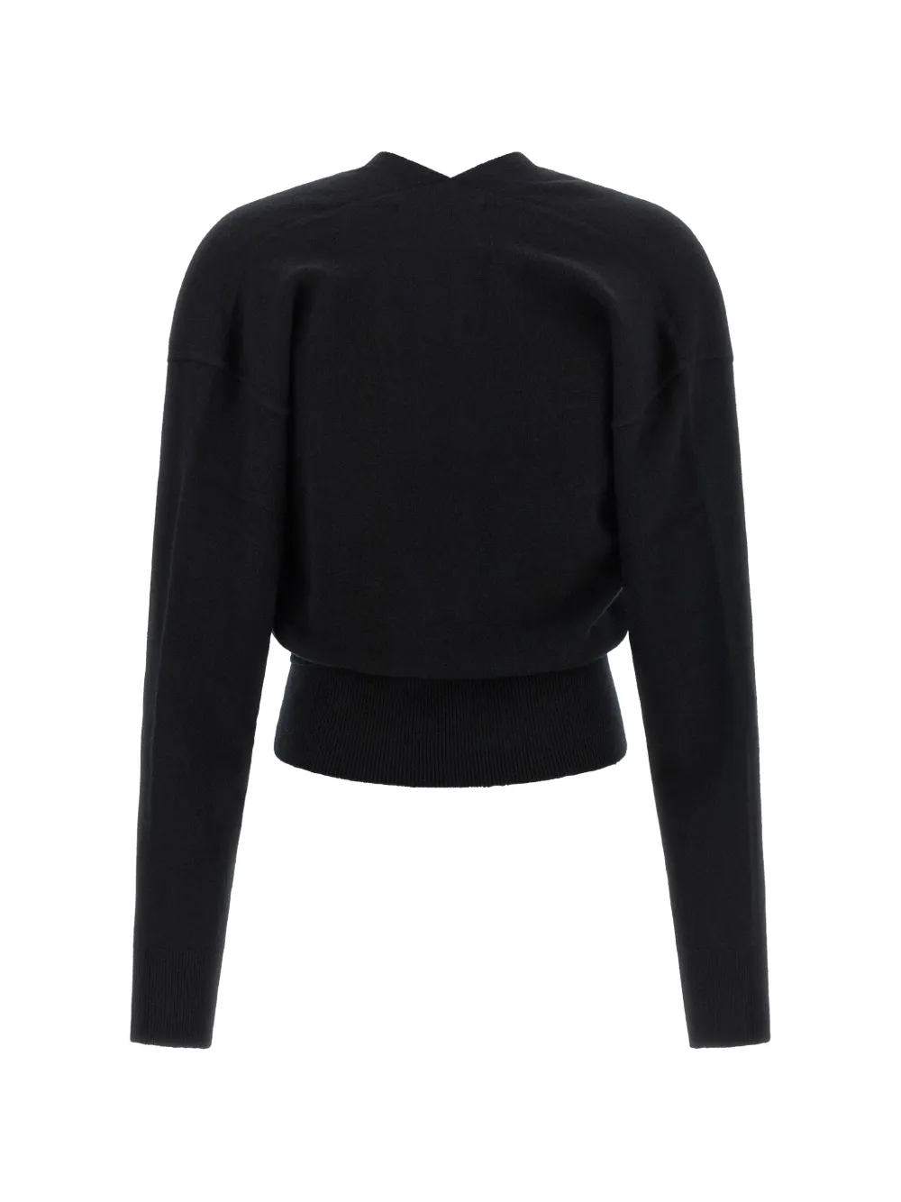 extreme cashmere n°516 Ella wrap-around cardigan Zwart
