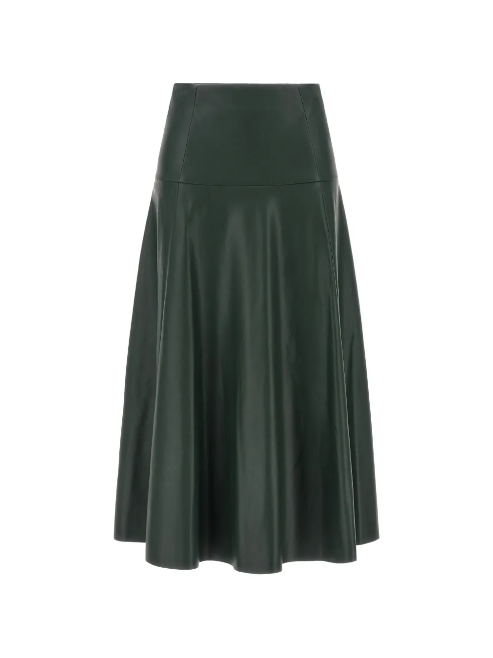 Nude panelled flared skirt