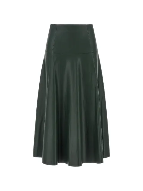 Nude panelled flared skirt