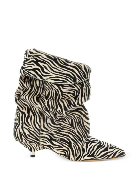 ISABEL MARANT Edrik zebra-print ankle boots