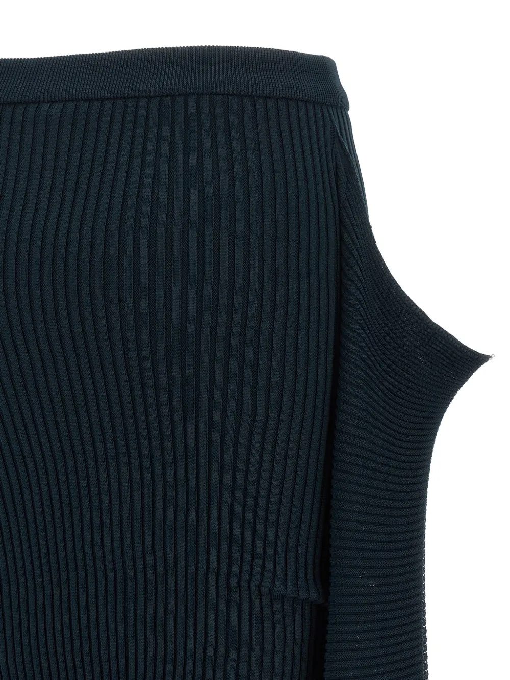 Issey Miyake Prance ribgebreide midi-rok Blauw