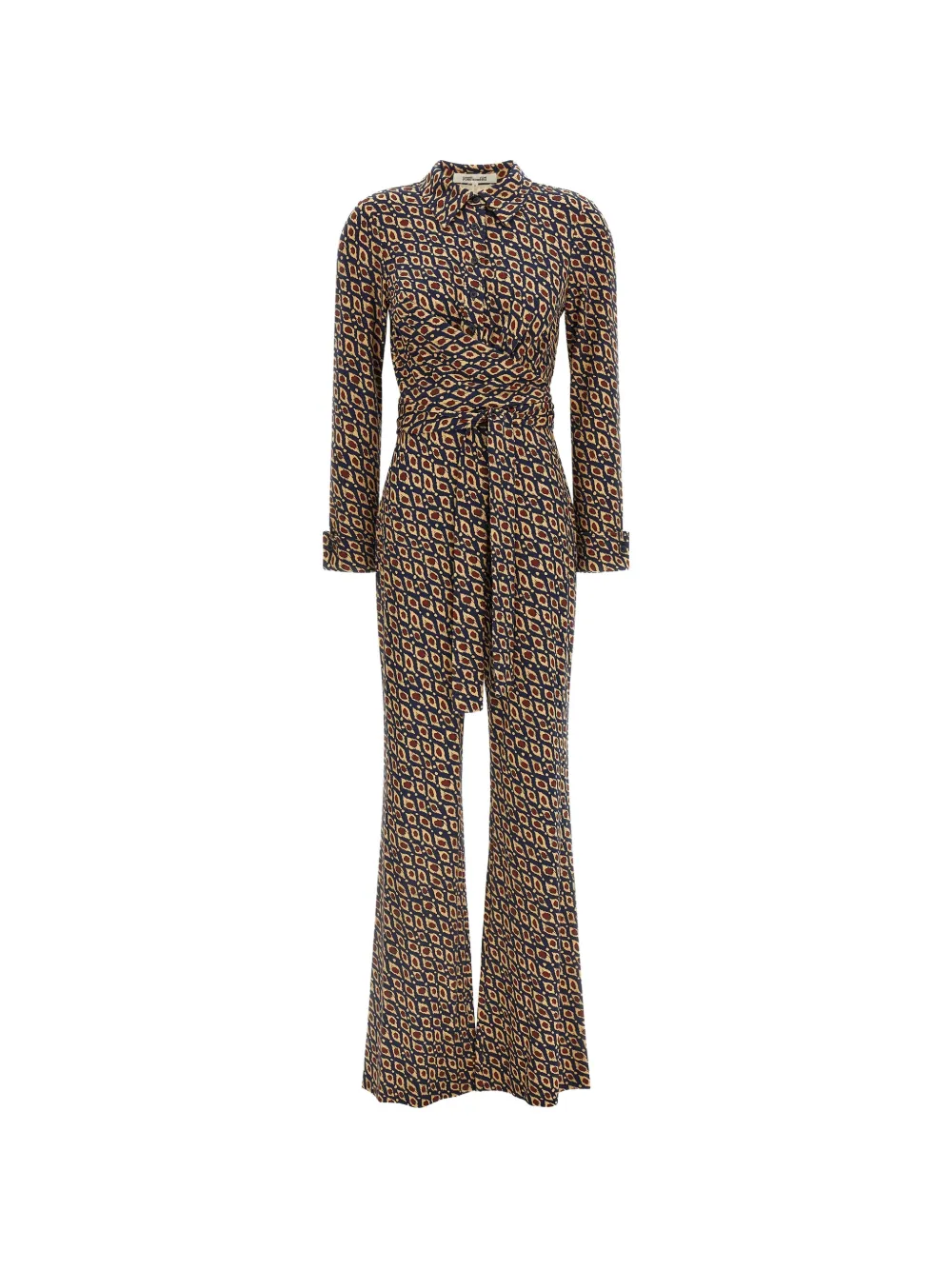 DVF Diane von Furstenberg Michele Murano eye diagonale marittimo-print jumpsuit