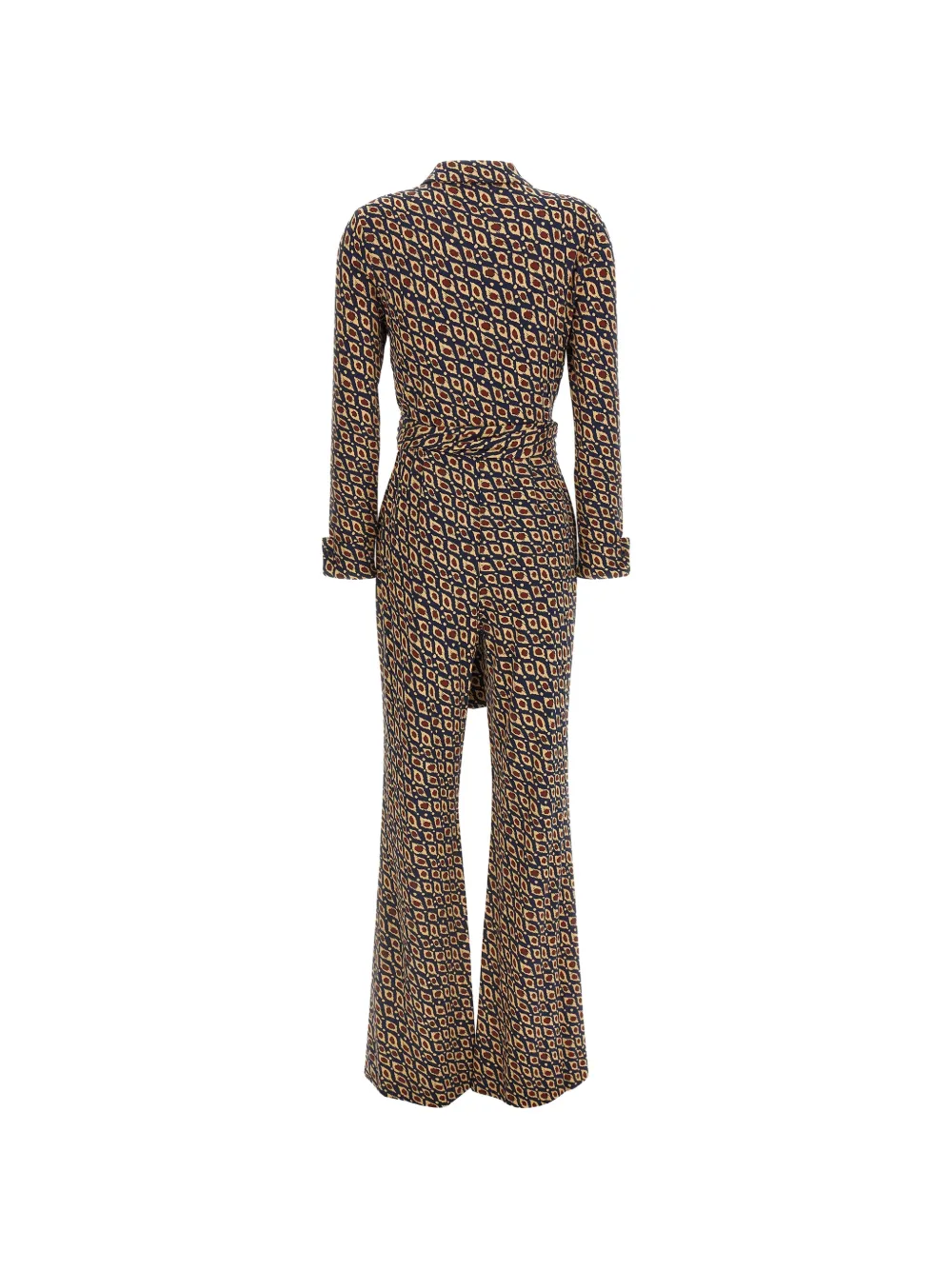 DVF Diane von Furstenberg Michele Murano jumpsuit met diagonale print Blauw