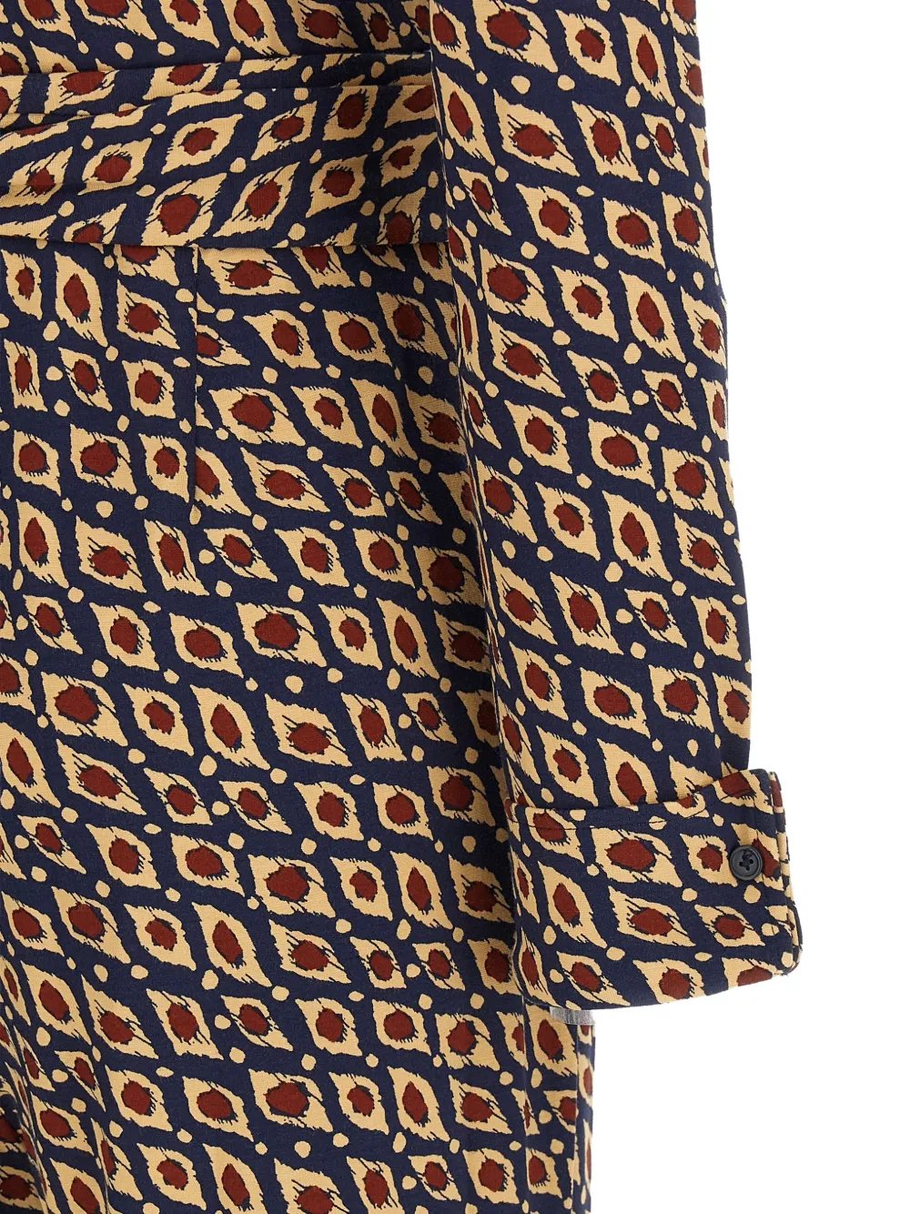 DVF Diane von Furstenberg Michele Murano jumpsuit met diagonale print Blauw