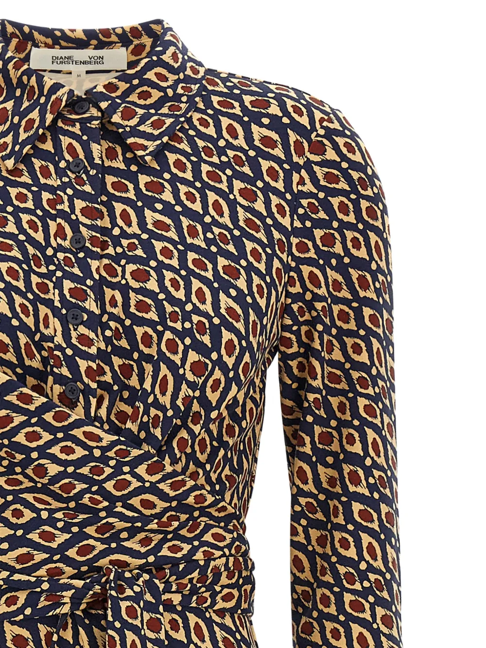 DVF Diane von Furstenberg Michele Murano jumpsuit met diagonale print Blauw