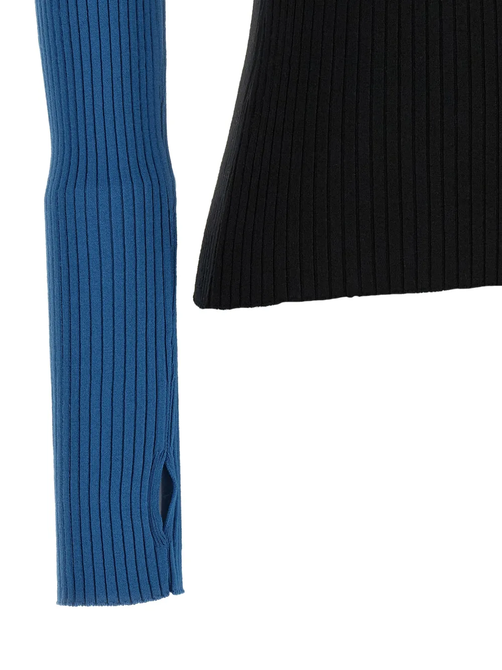 Courrèges Geribbelde trui met colourblocking Blauw