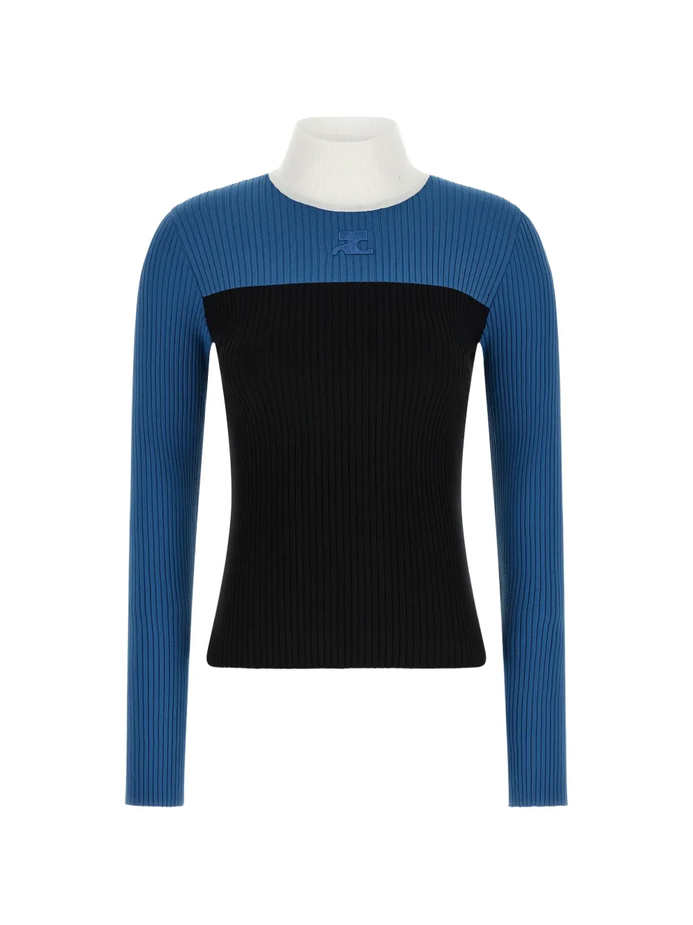 Courrèges ribbed colour-block sweater