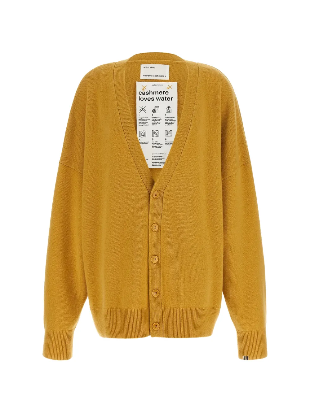 extreme cashmere n°517 Simo V-neck cardigan - Yellow