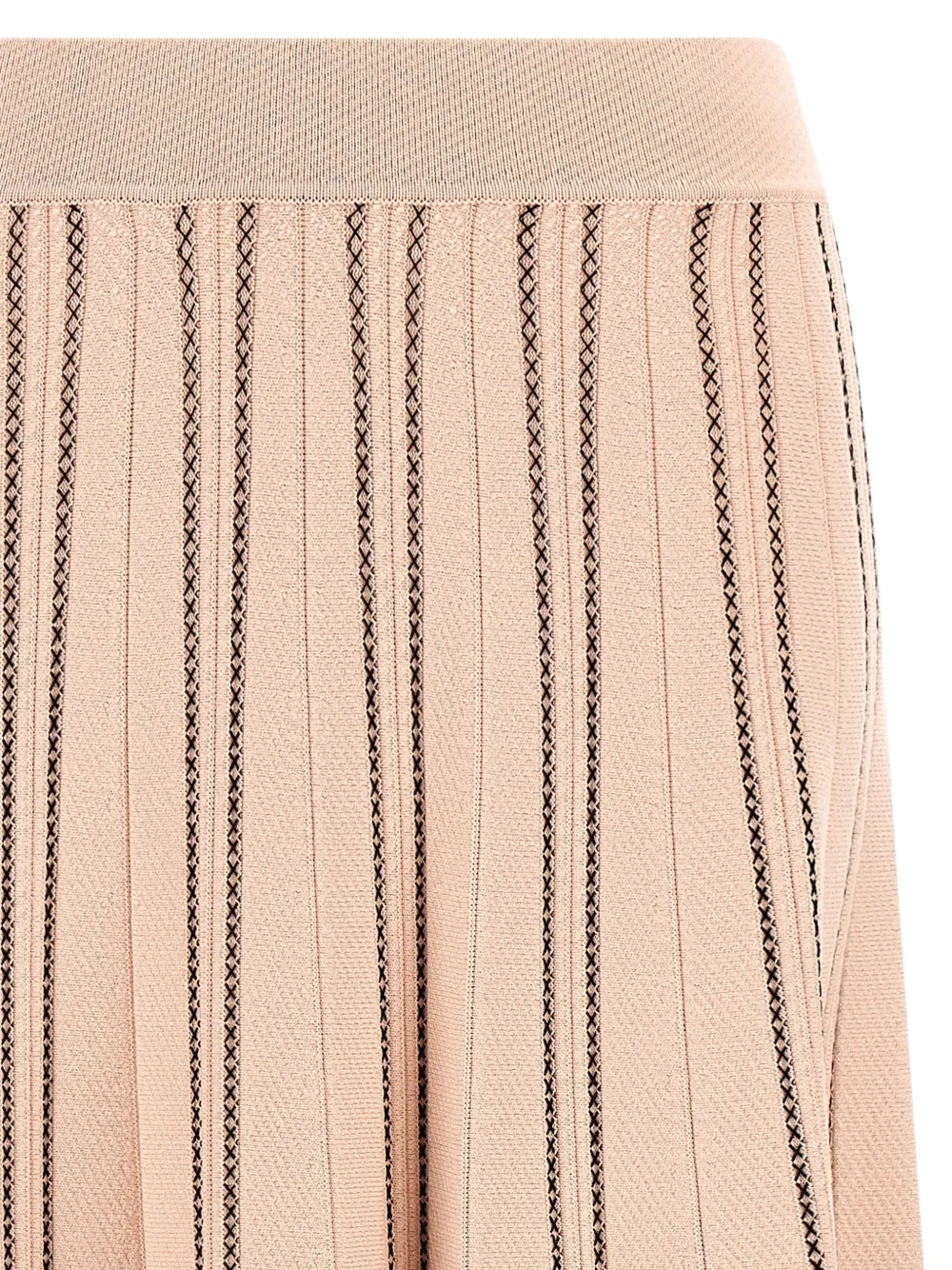 Elisabetta Franchi Origami gebreide rok Beige