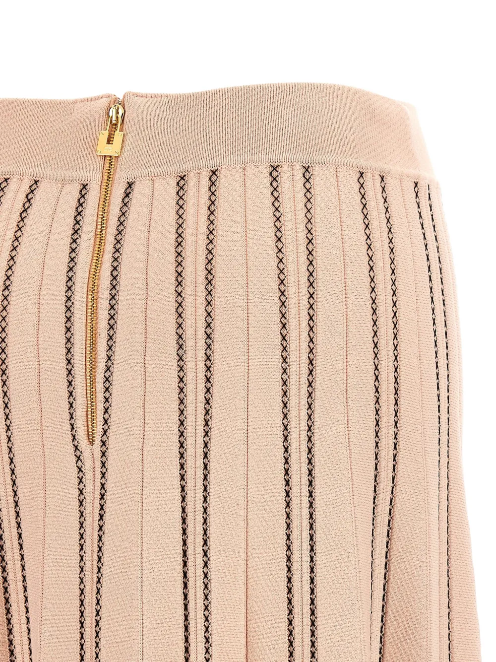 Elisabetta Franchi Origami gebreide rok Beige