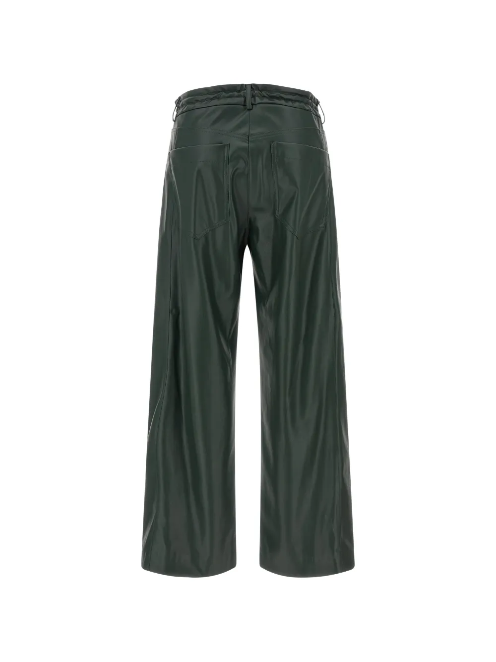 Nude Broek met paperbag taille Groen