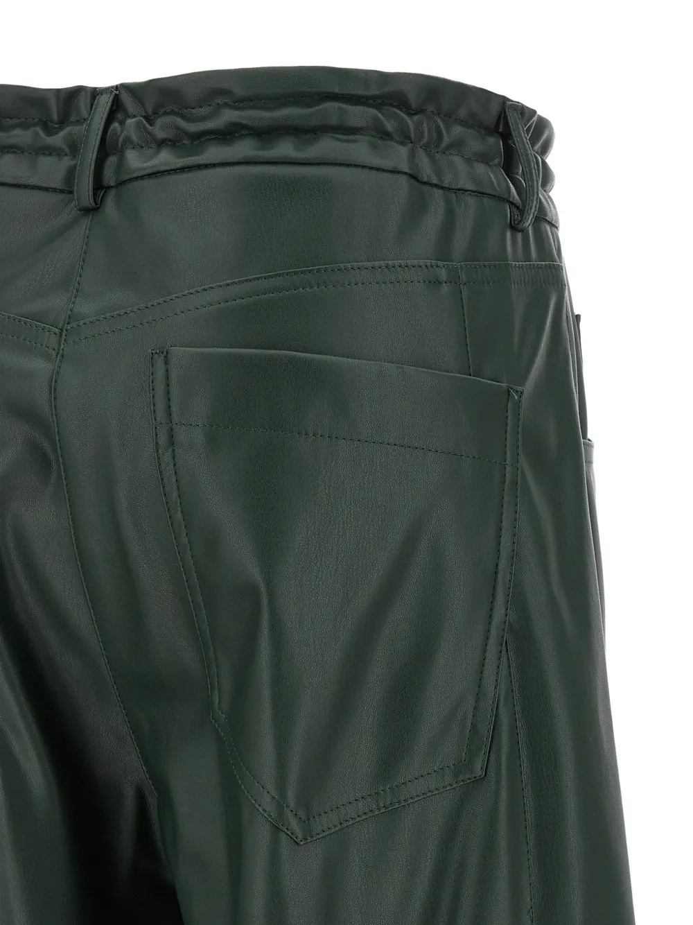 Nude Broek met paperbag taille Groen
