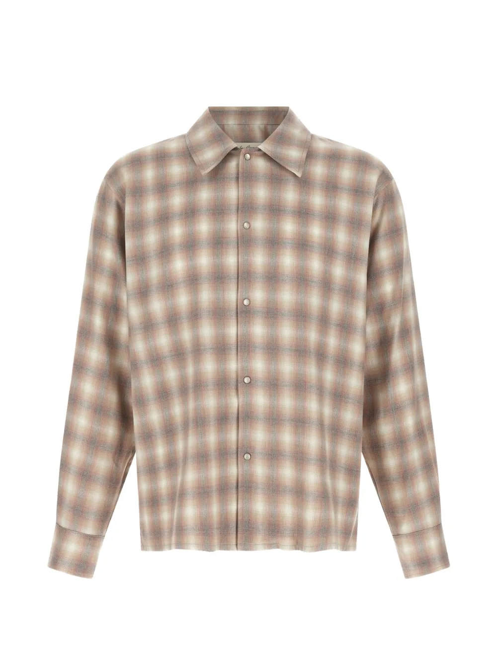 Second/Layer check dégradé shirt