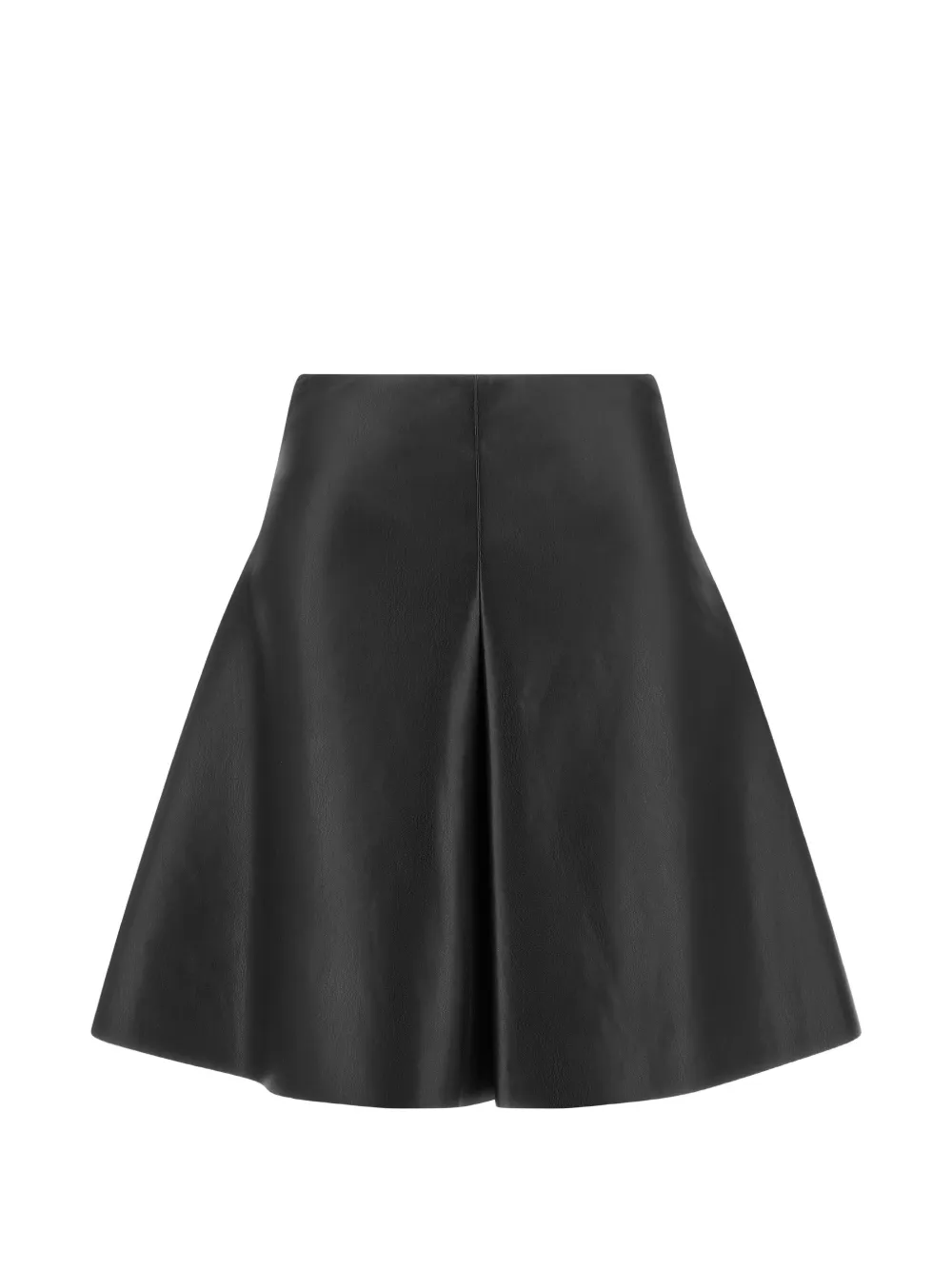 Nude trapezoid flared midi skirt - Nero