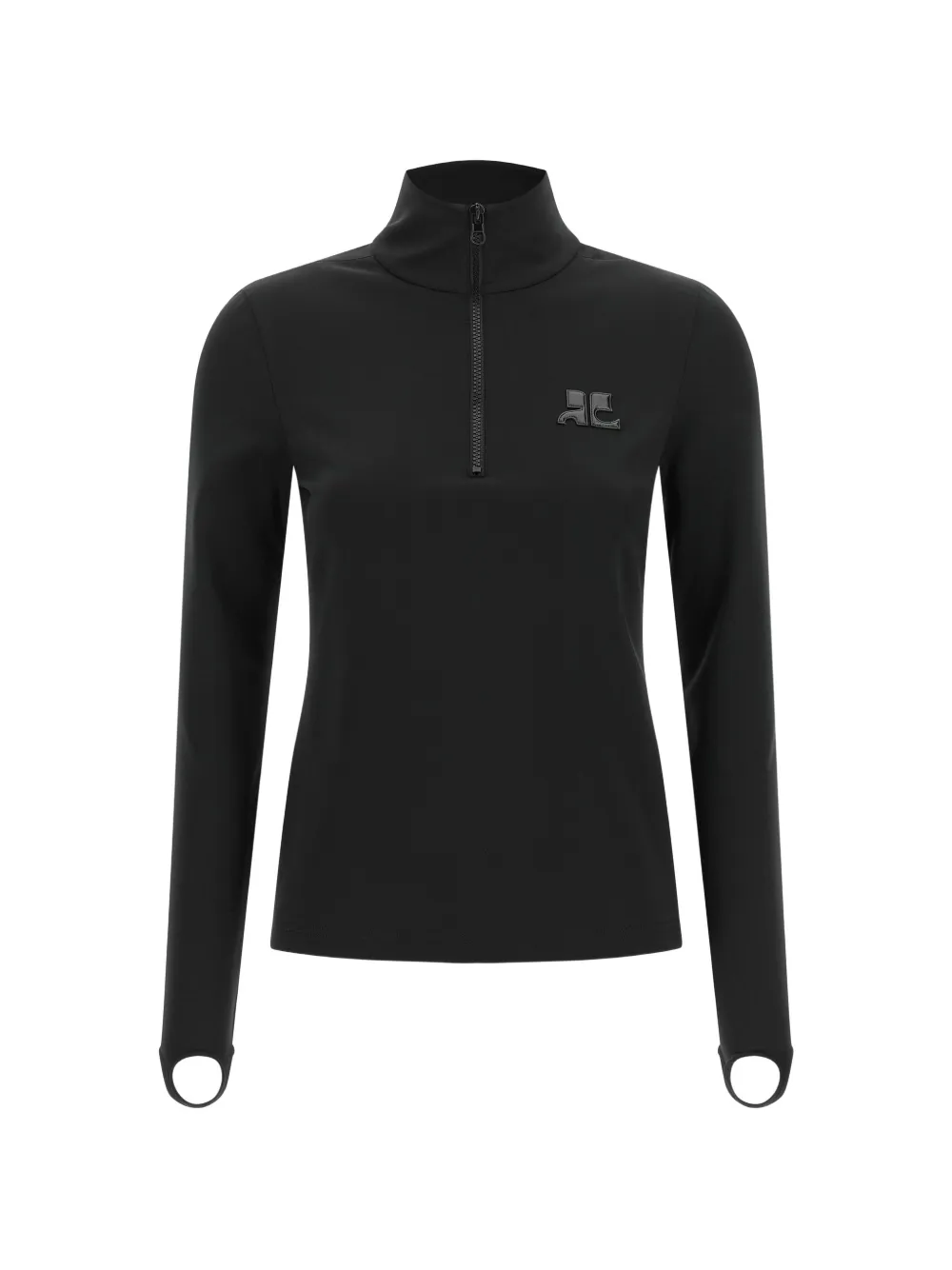Courrèges Second Skin logo-patch sweater