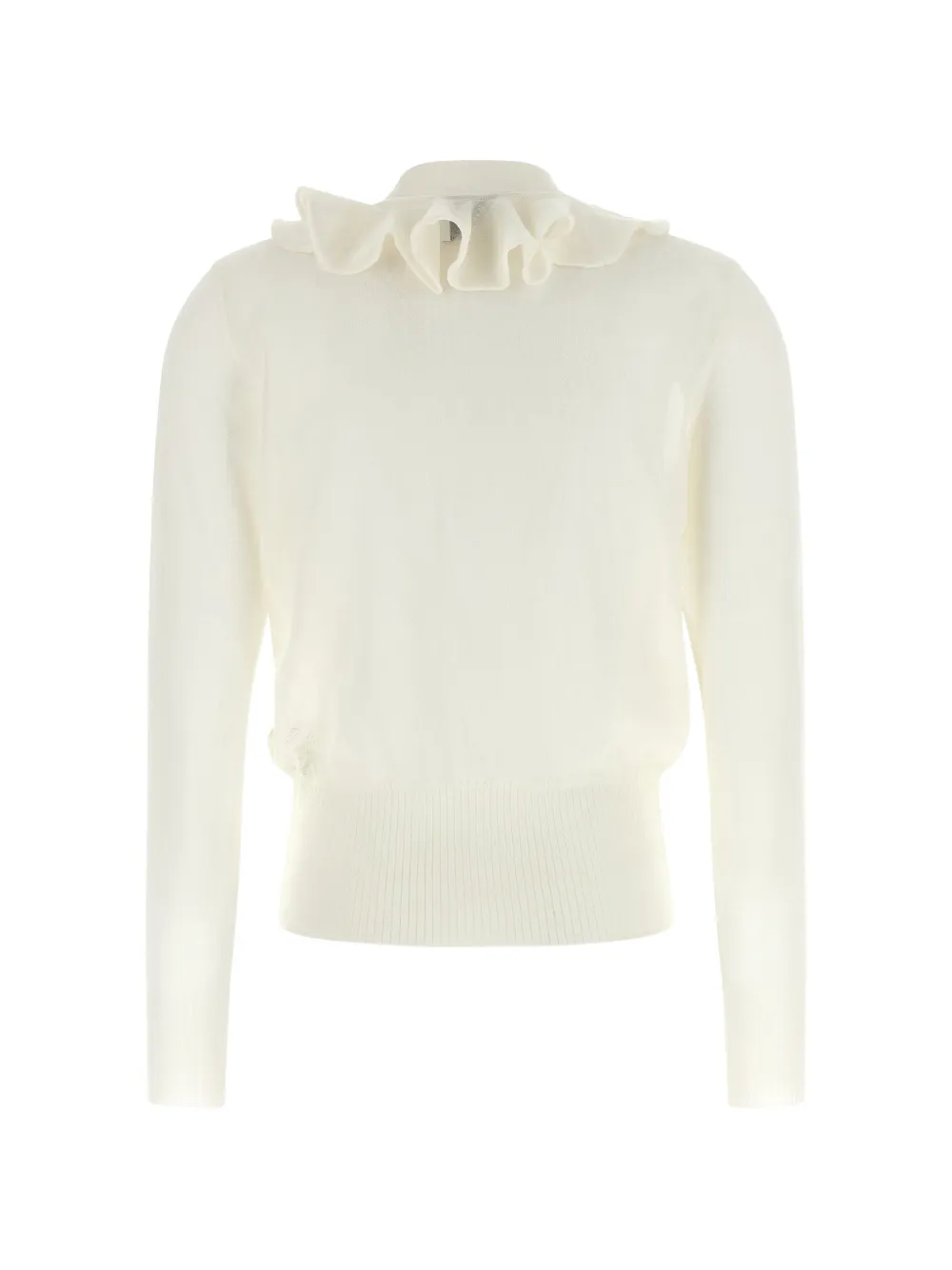 Nude Vest met ruches afwerking Wit