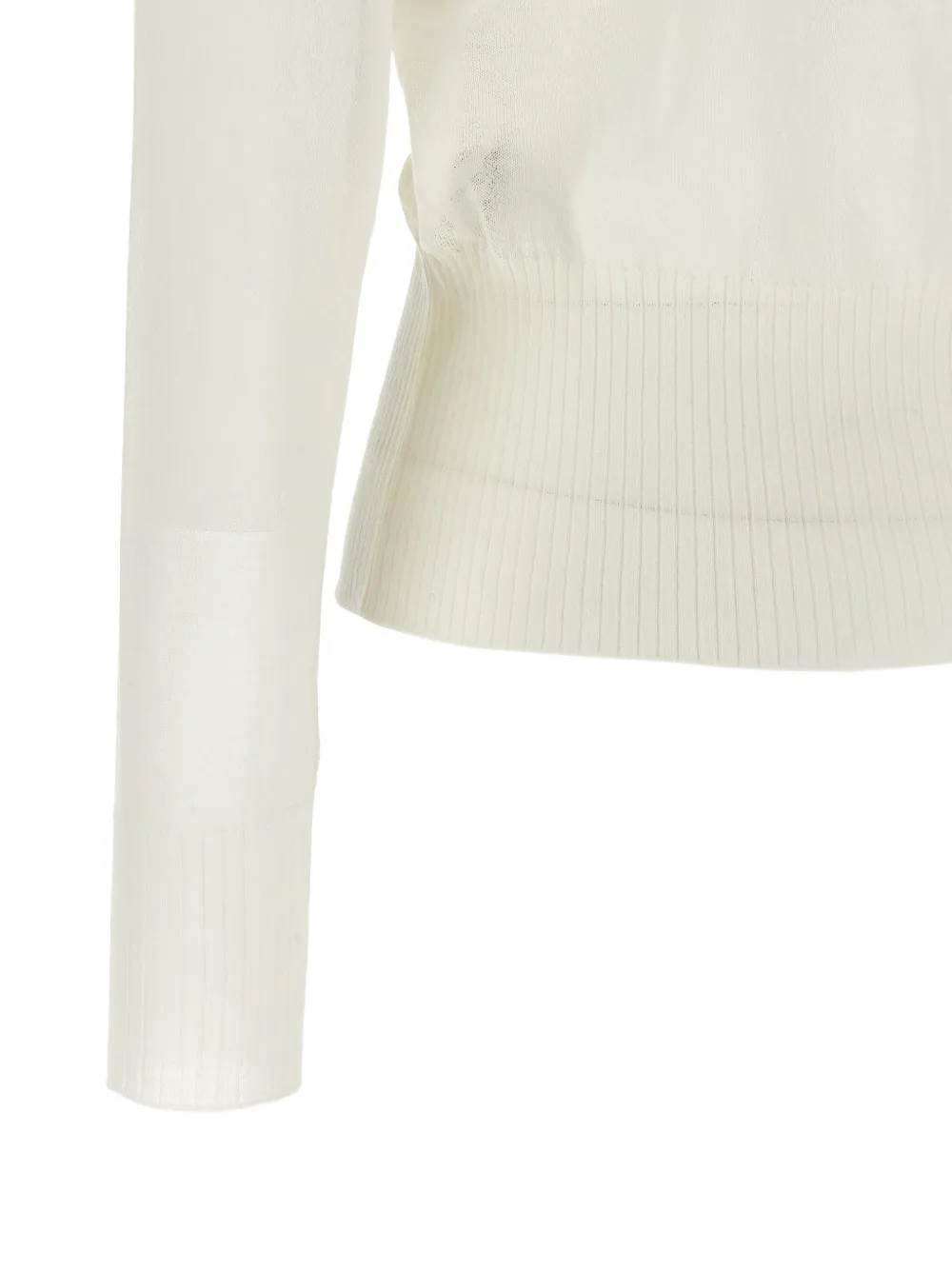 Nude Vest met ruches afwerking Wit