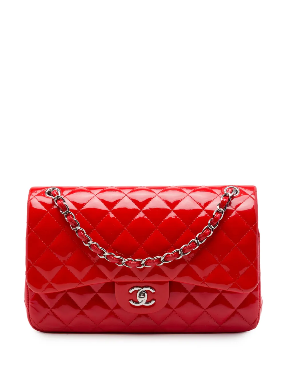 CHANEL Pre-Owned 2014 Jumbo Classic Double Flap shoulder bag - Rosso