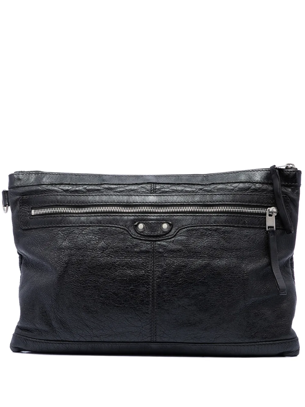 Balenciaga Pre-Owned pochette Motocross Classic Clip L en peau d'agneau (2016) - Noir