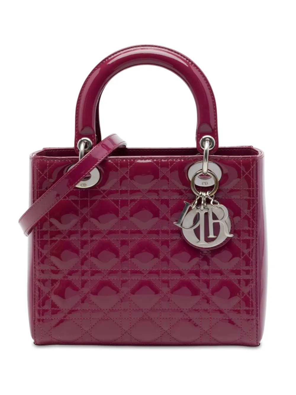 Christian Dior Pre-Owned sac cabas Cannage Lady Dior médium (2012) - Rose Christian Dior Pre-Owned sac cabas Cannage Lady Dior médium (2012) - Rose