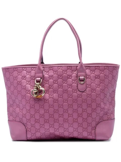 Gucci Pre-Owned 2016-2026 Metallic Guccissima Heart Bit tote bag
