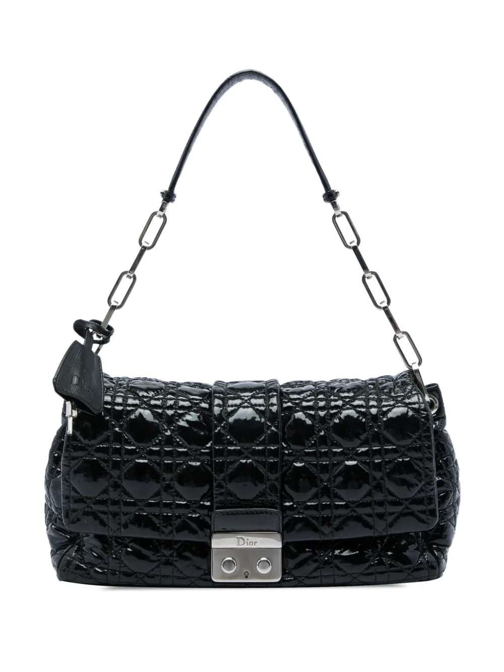 Christian Dior Pre-Owned 2010 Cannage New Lock Schultertasche aus Lackleder - Schwarz