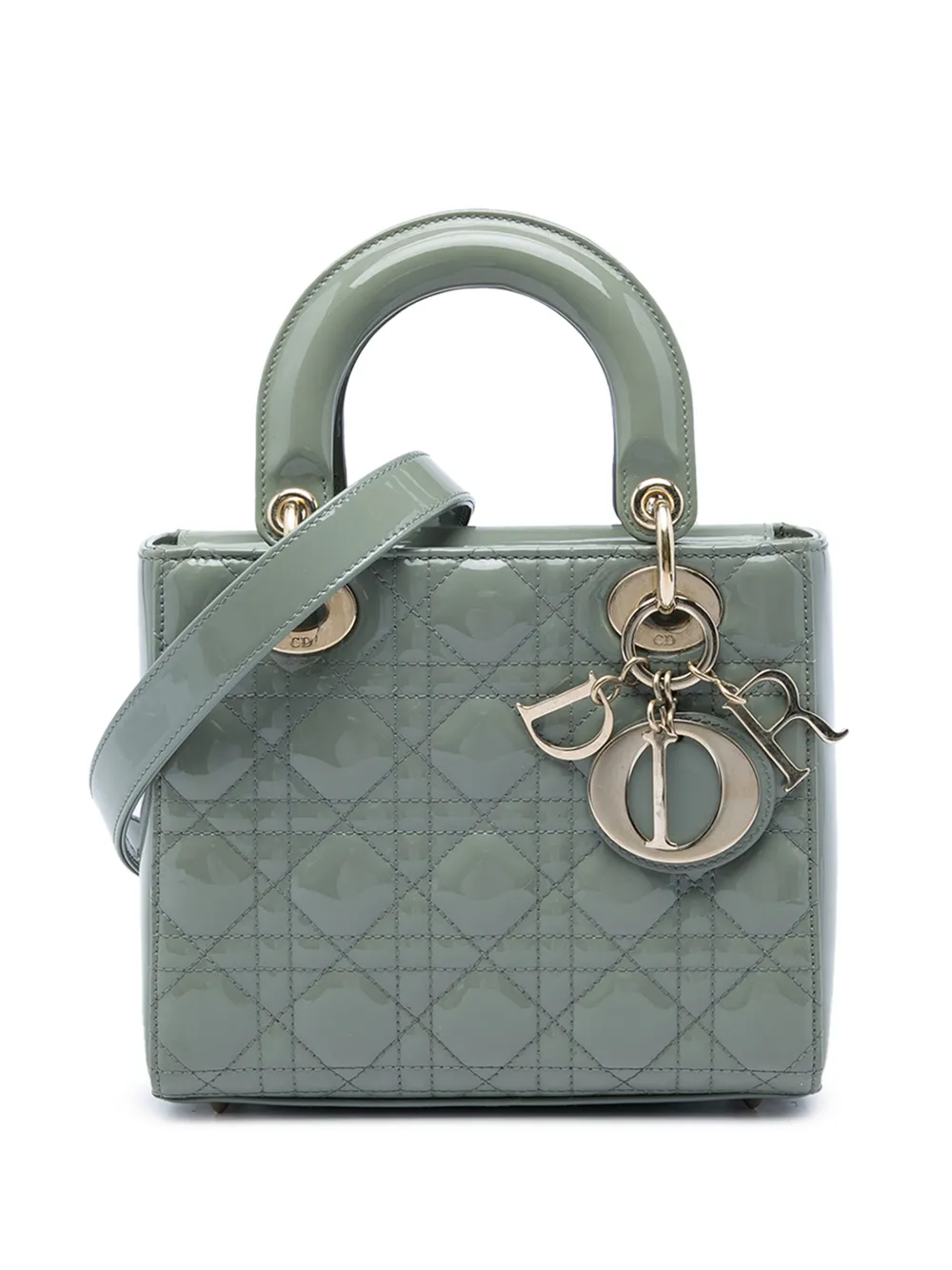Christian Dior Pre-Owned petit sac à main Cannage Lady Dior (2020) - Gris Christian Dior Pre-Owned petit sac à main Cannage Lady Dior (2020) - Gris