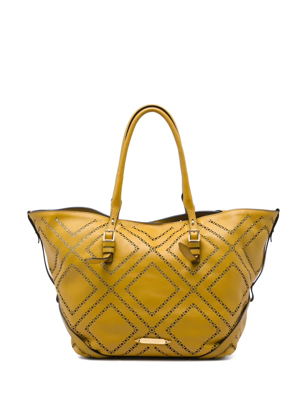 Burberry Pre-Owned cabas Salisbury médium en cuir perforé (2000-2017) - Jaune Burberry Pre-Owned cabas Salisbury médium en cuir perforé (2000-2017) - Jaune