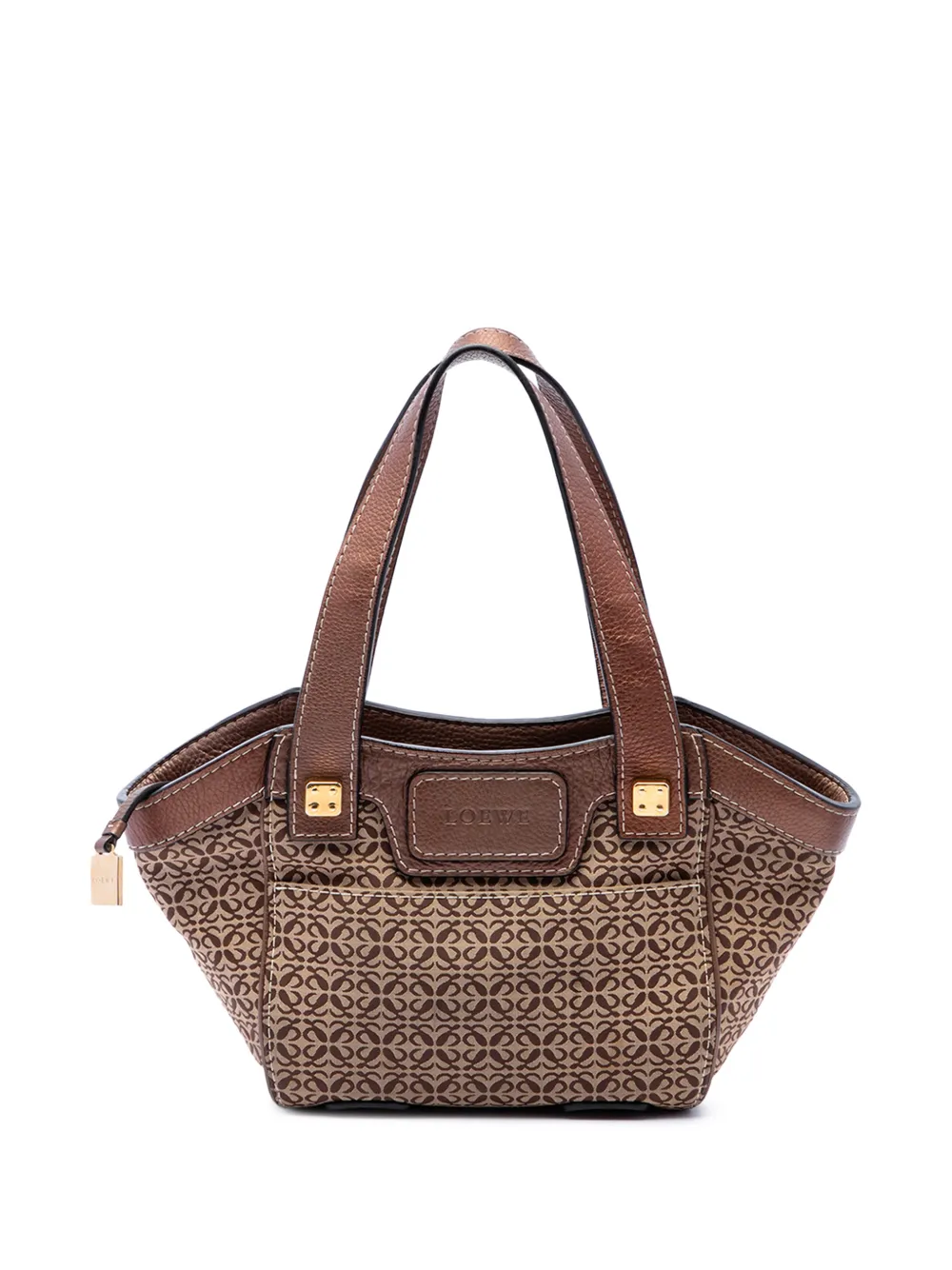 Loewe Pre-Owned sac à main à logo Anagram (2007) - Marron