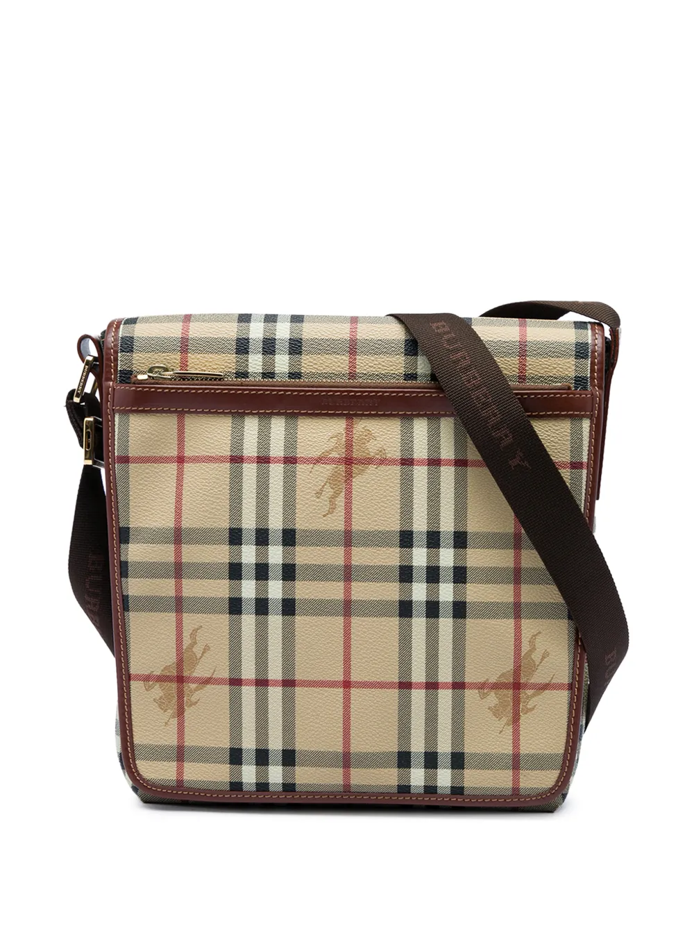 Burberry Pre-Owned 2000-2017 Haymarket check coated canvas crossbody bag - Neutrals