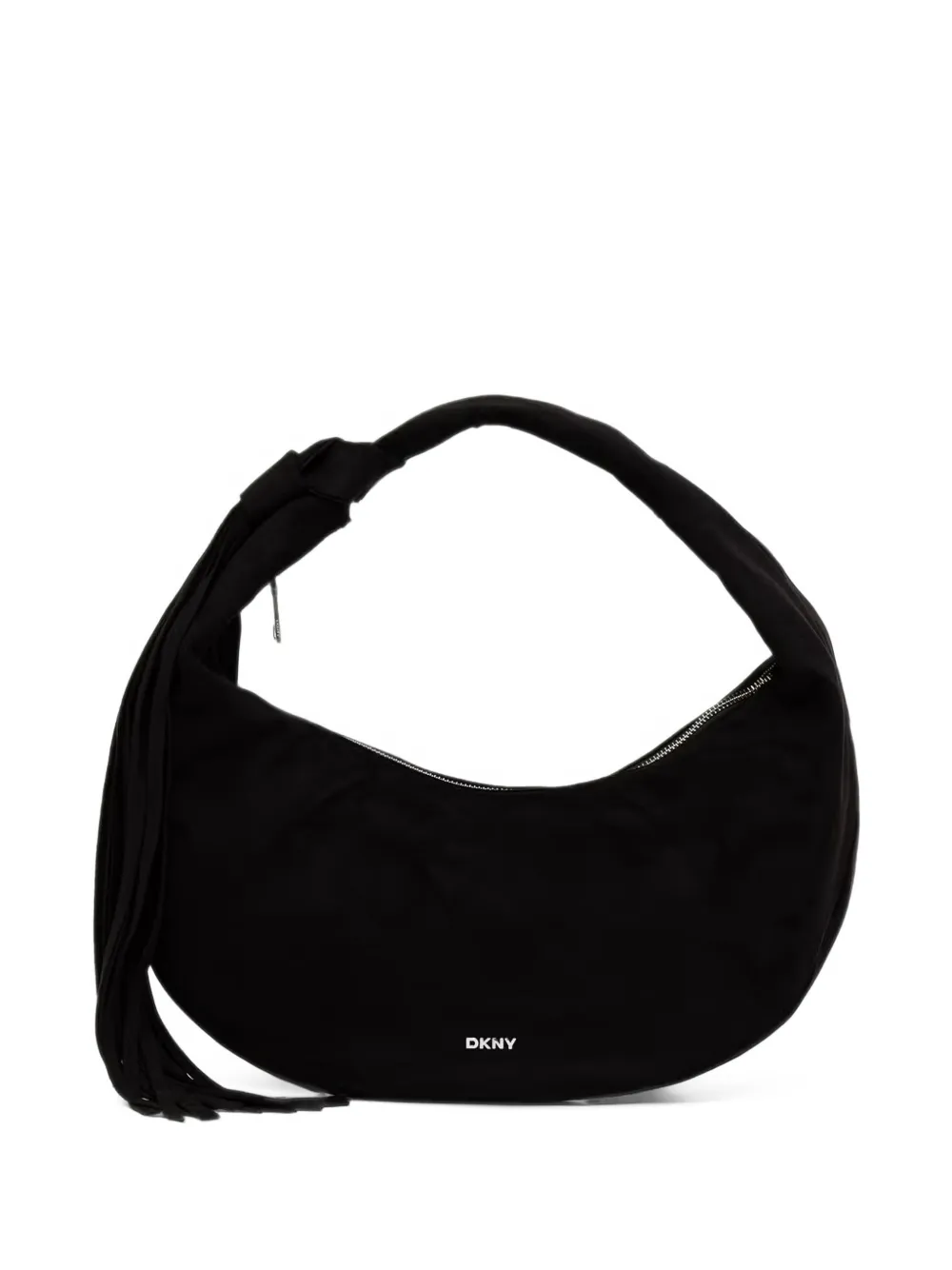 DKNY fringe-detail knotted tote bag Zwart