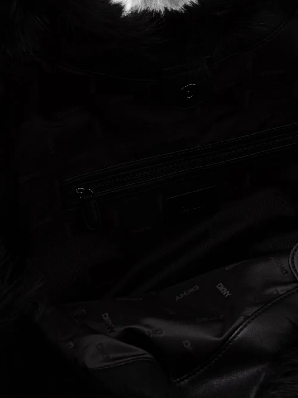 DKNY Grote Paula shopper van imitatiebont Zwart